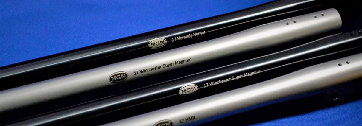 Thompson Center, Encore, Contender, Match Grade Machine, MGM, Barrels, Stainless Steel, Chrome Moly Blued, Picatinny Scope Bases